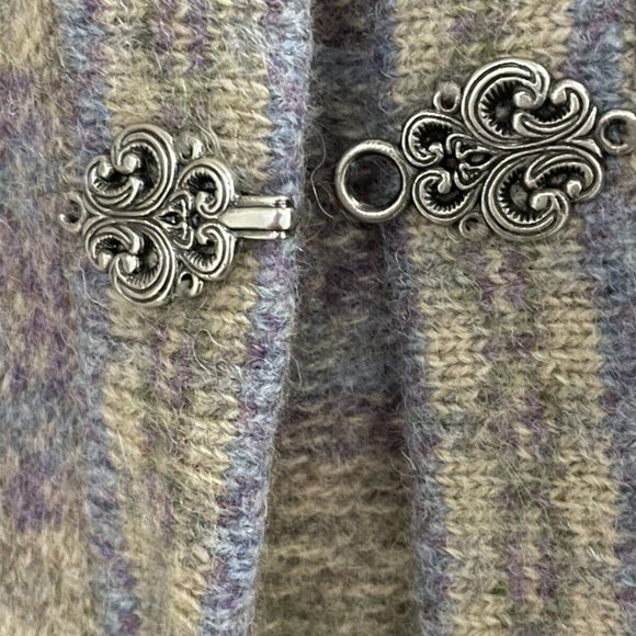 Plaid Wool Cardigan Sweater - Picture 3 of 4